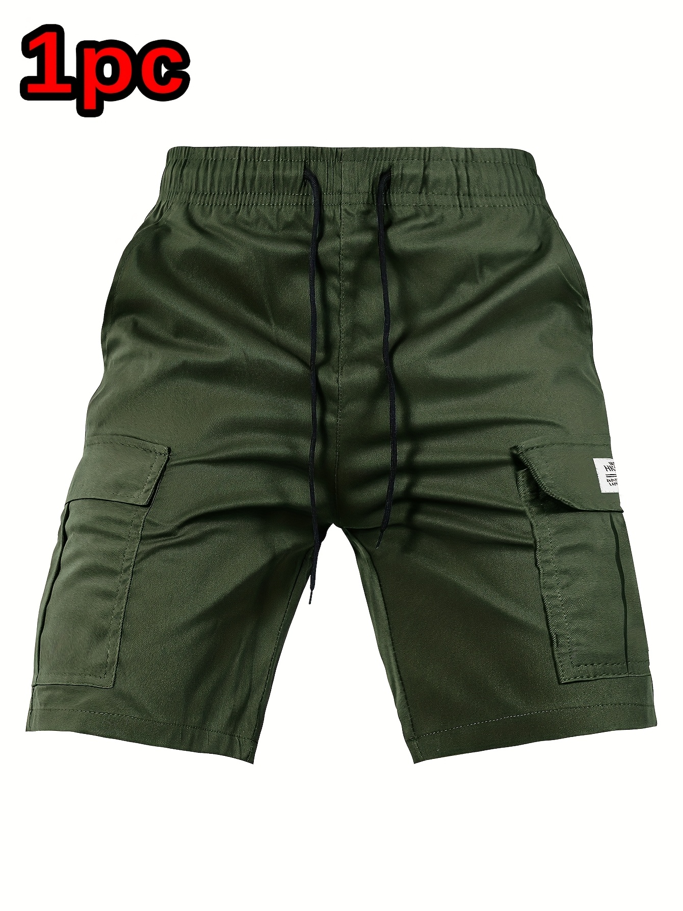 1pc New Fashion Workwear Shorts Men's Summer Thin Straight-Leg Casual Mid-Length Pants