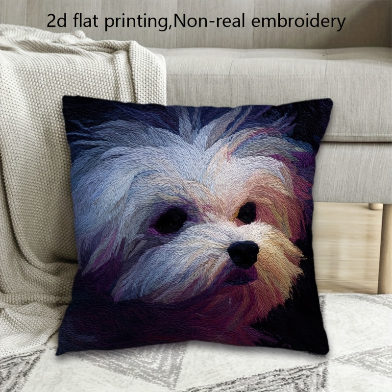 almohada peluche maltés rostro realista Temu Paraguay