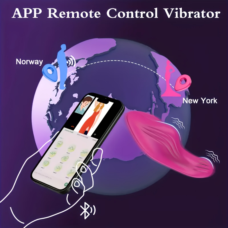 weiblicher app-steuerung, 9 kraftvolle vibrationen, ultra-leise tragbare erwachsenenspielzeuge, tragebare vibratoren, usb-aufladbar mit lithium-ionen-batterien, spaßige paarspielzubehör Produktdetails 4