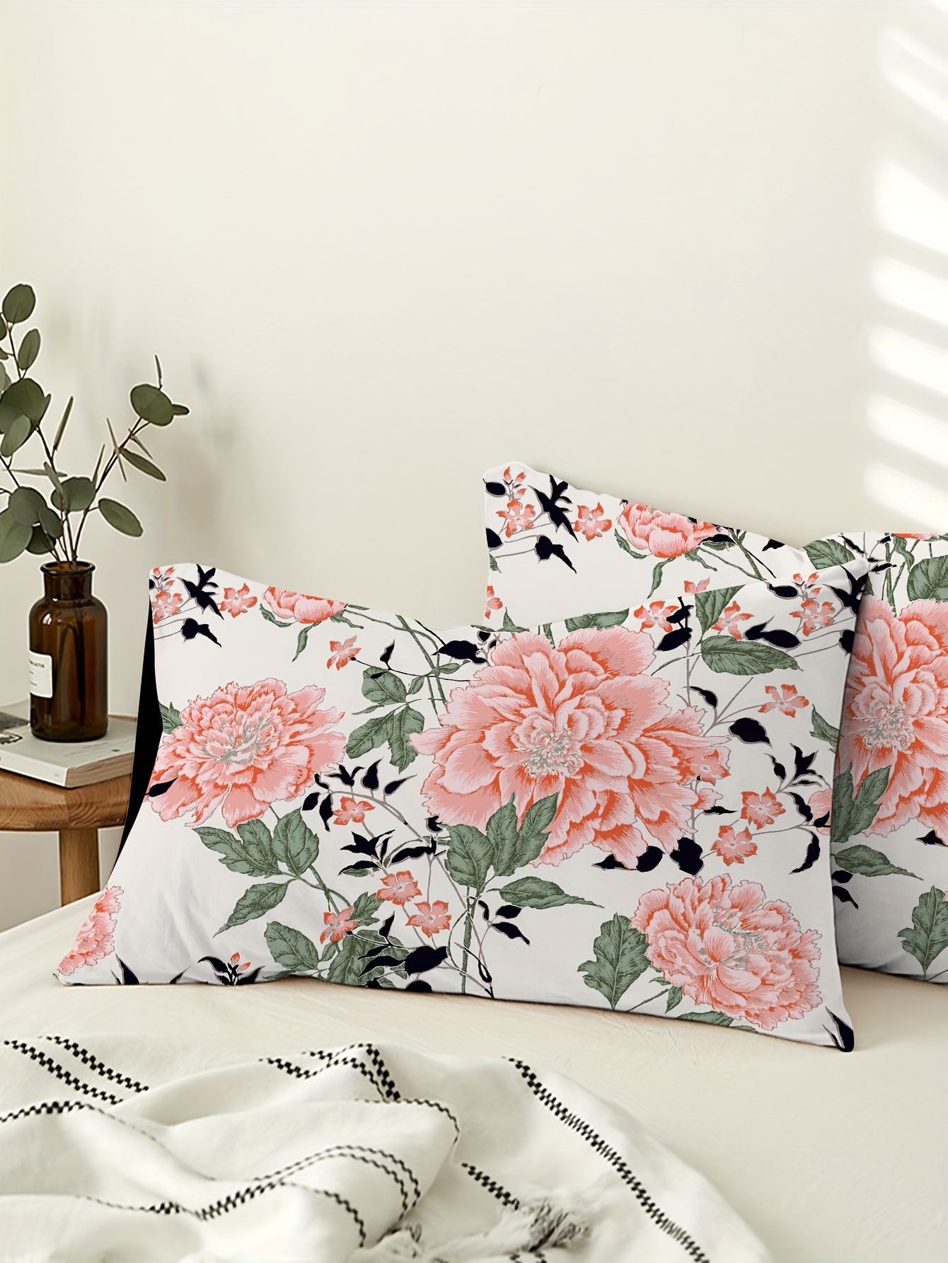 2pcs   brushed printed pillowcase soft and breathable suitable for bedroom sofa home decoration no pillow core details 1