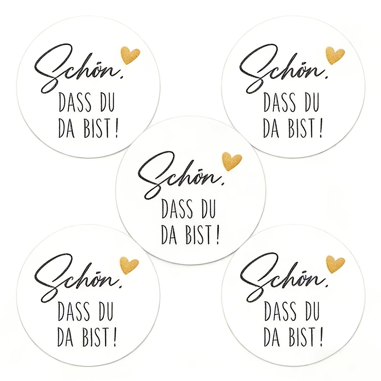 Image of 72-pack Wedding Favor Tags, German "" Thank You Gift Tags, 4cm Round Paper Tags For Party Table Decorations, Guest Favors, And Birthday Celebrations