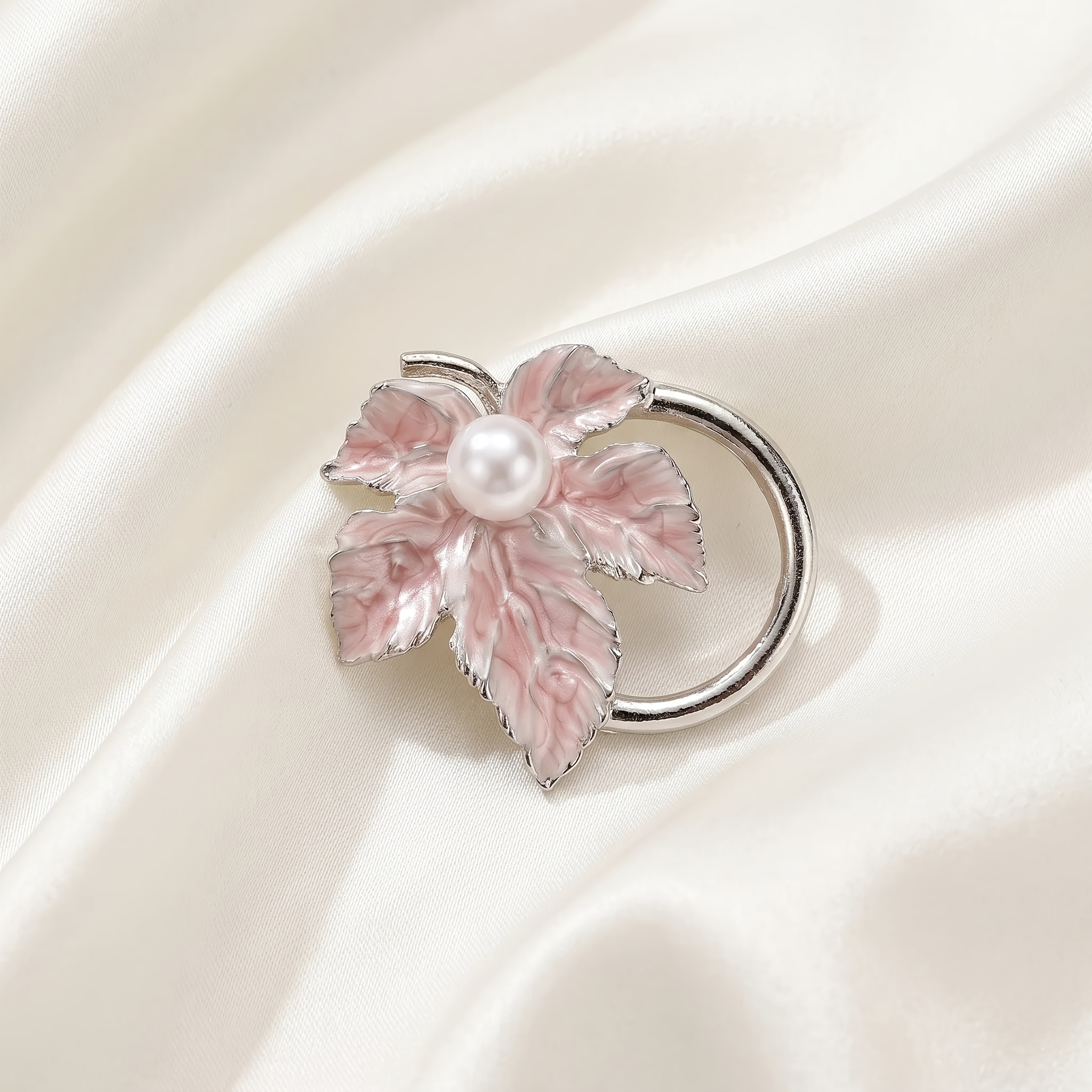 TEMU Broche con forma de hoja de , opcionales, clip para gafas con colgante anti-pérdida, elegante pin de esmalte de , botón decorativo para abrigo,