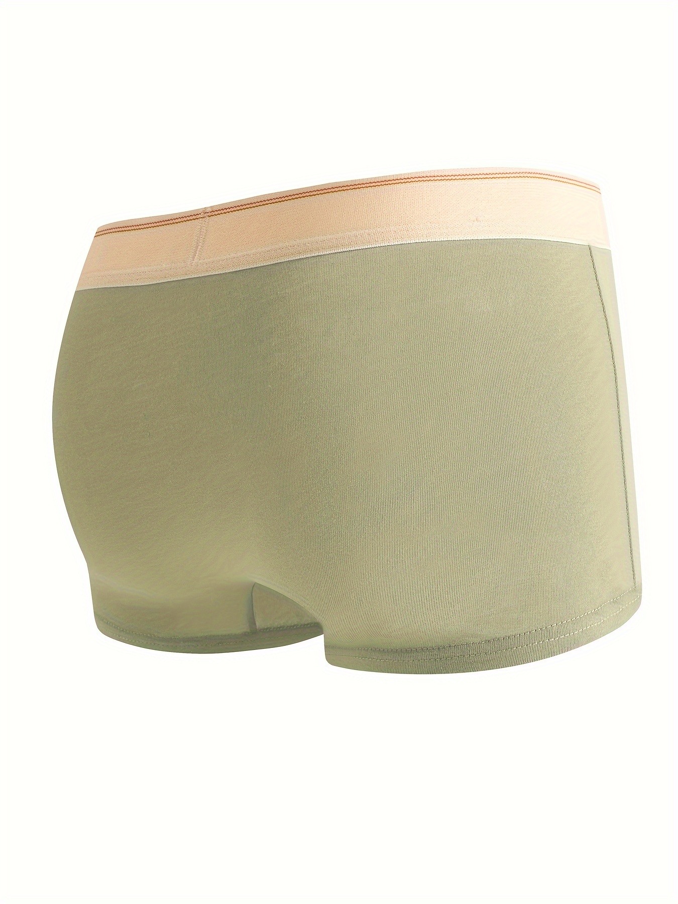 3pcs Men'S Boxer Briefs - Soft, Light Beige-Friendly, High Elasticity, Non-Stretch, Solid Color (Black, Orange, Brown) with White Trim, Comfortable Underwear|Minimalist Underwear|Soft Fabric Underwear