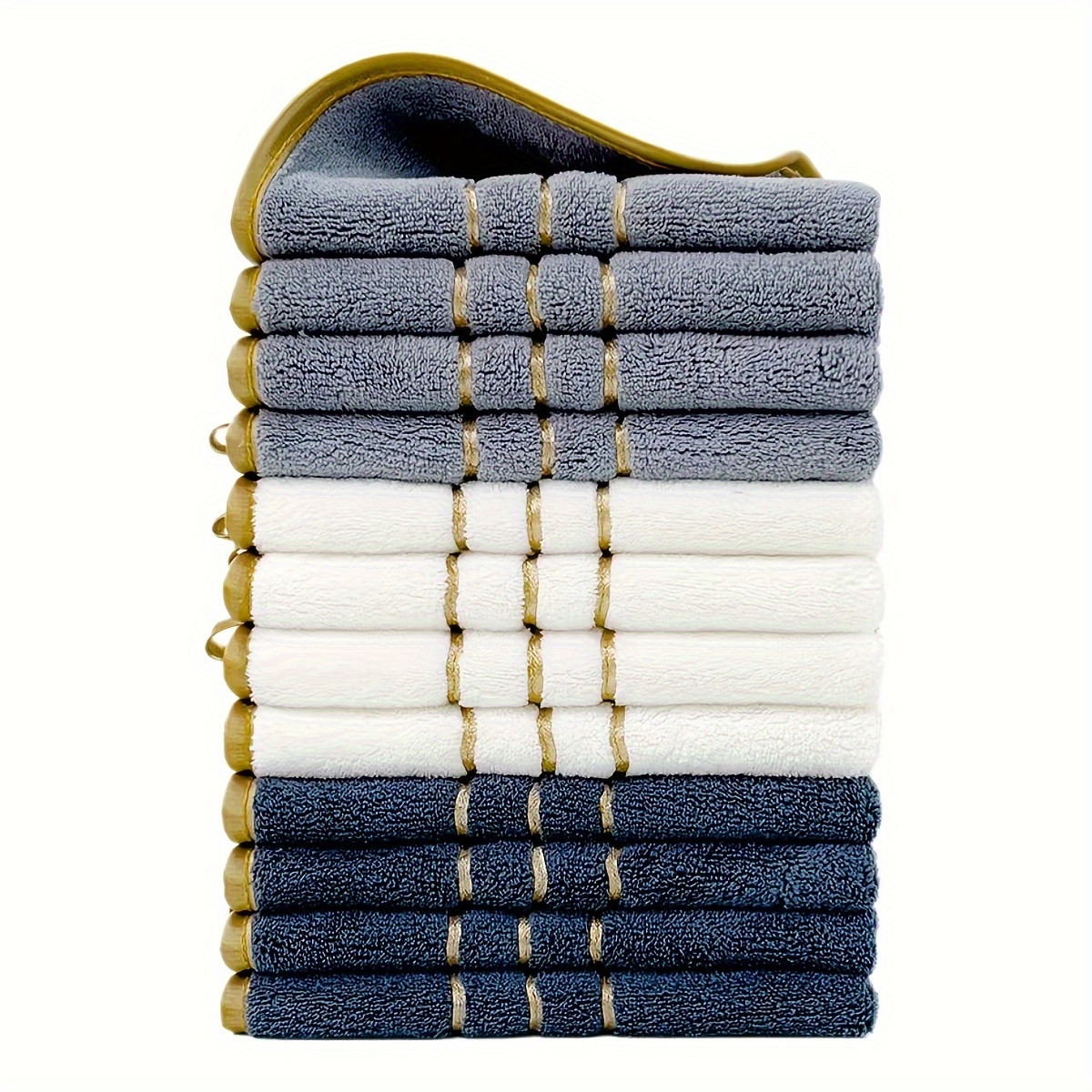 Hand Towel Square Scarf 12pcs Set New Exquisite Coral Fleece Square Scarf Home Kitchen Hand Towel Hanging Towel Bathroom Towel Car Towel Soft Strong Absorbent