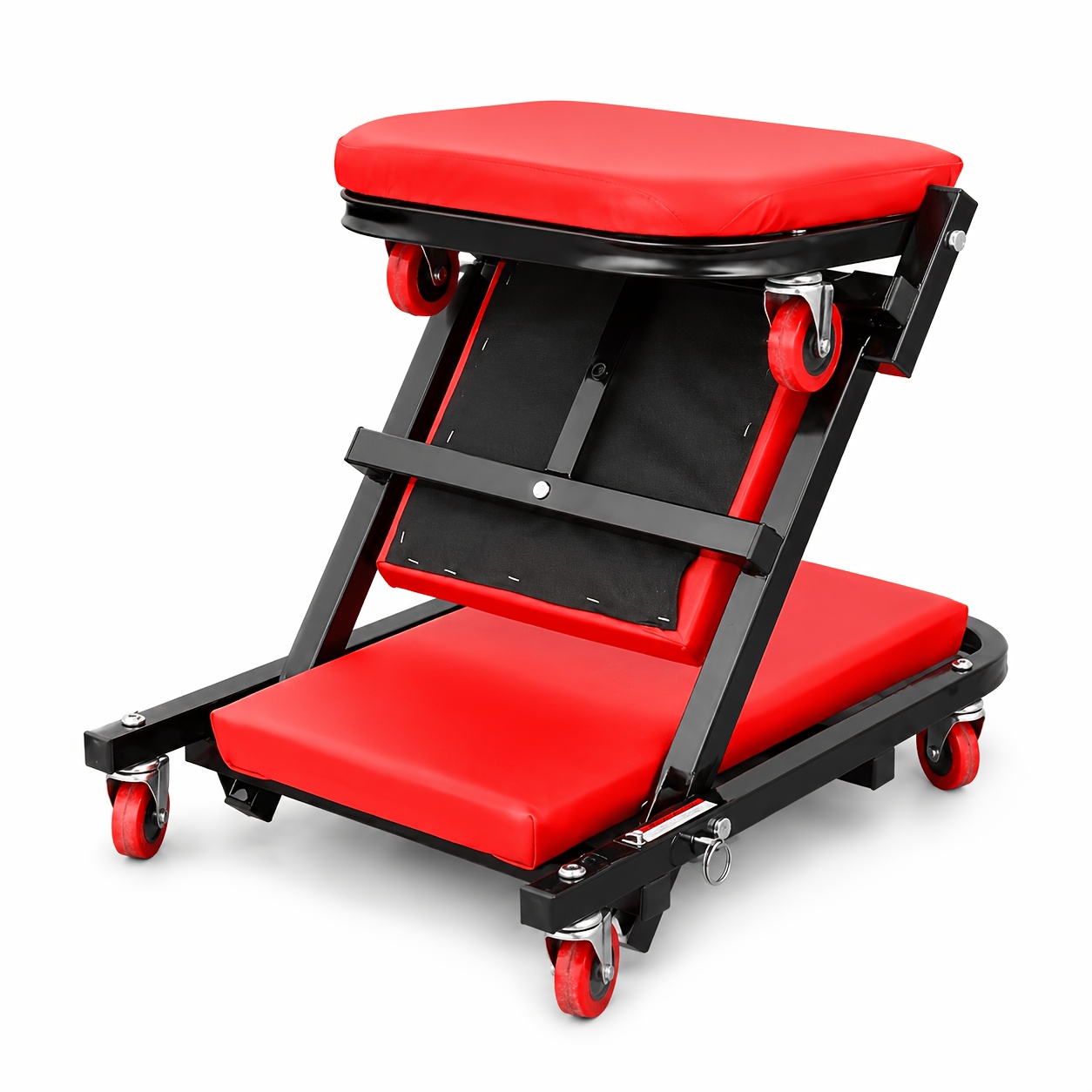 TEMU 2in 1 Rolling Mechanic Creeper Seat 300 Lbs Capacity Convertible Mechanic Stool With Thick 360 Degree Swivel Casters Heavy Duty For Auto Repair