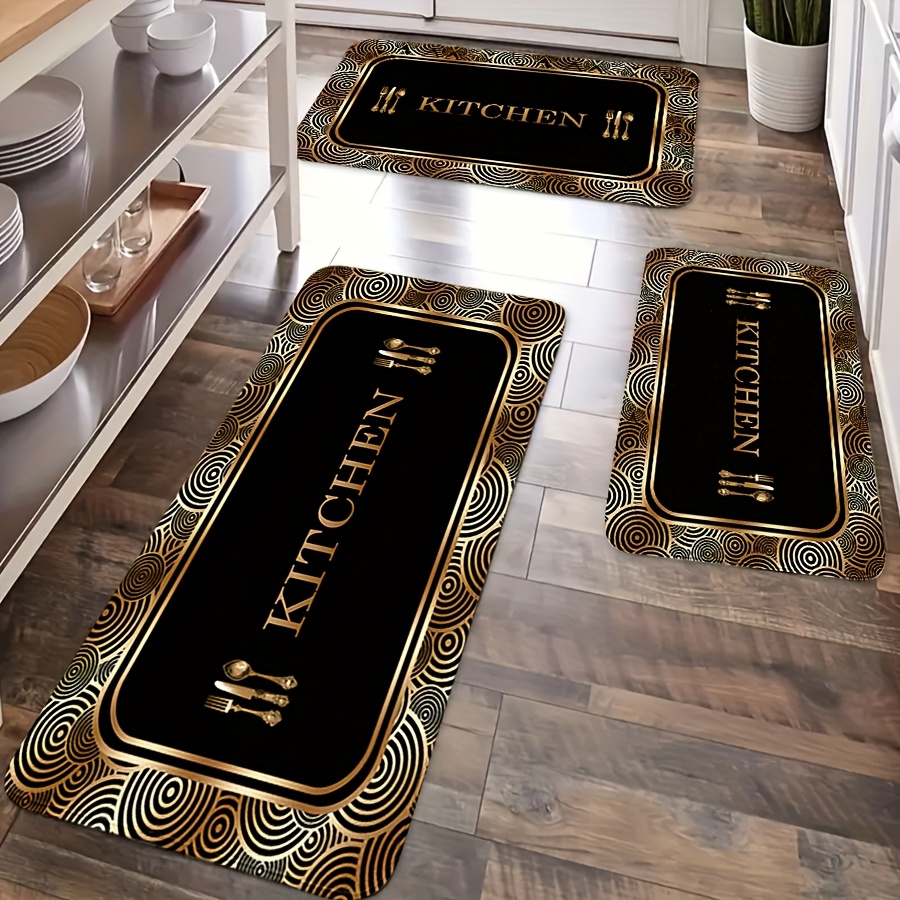 TEMU 2/3pcs Standing Kitchen Mat Set - High-quality, Easy To Clean Non-slip, Suitable For Home, Office, Laundry Room Wear-resistant Machine Washable