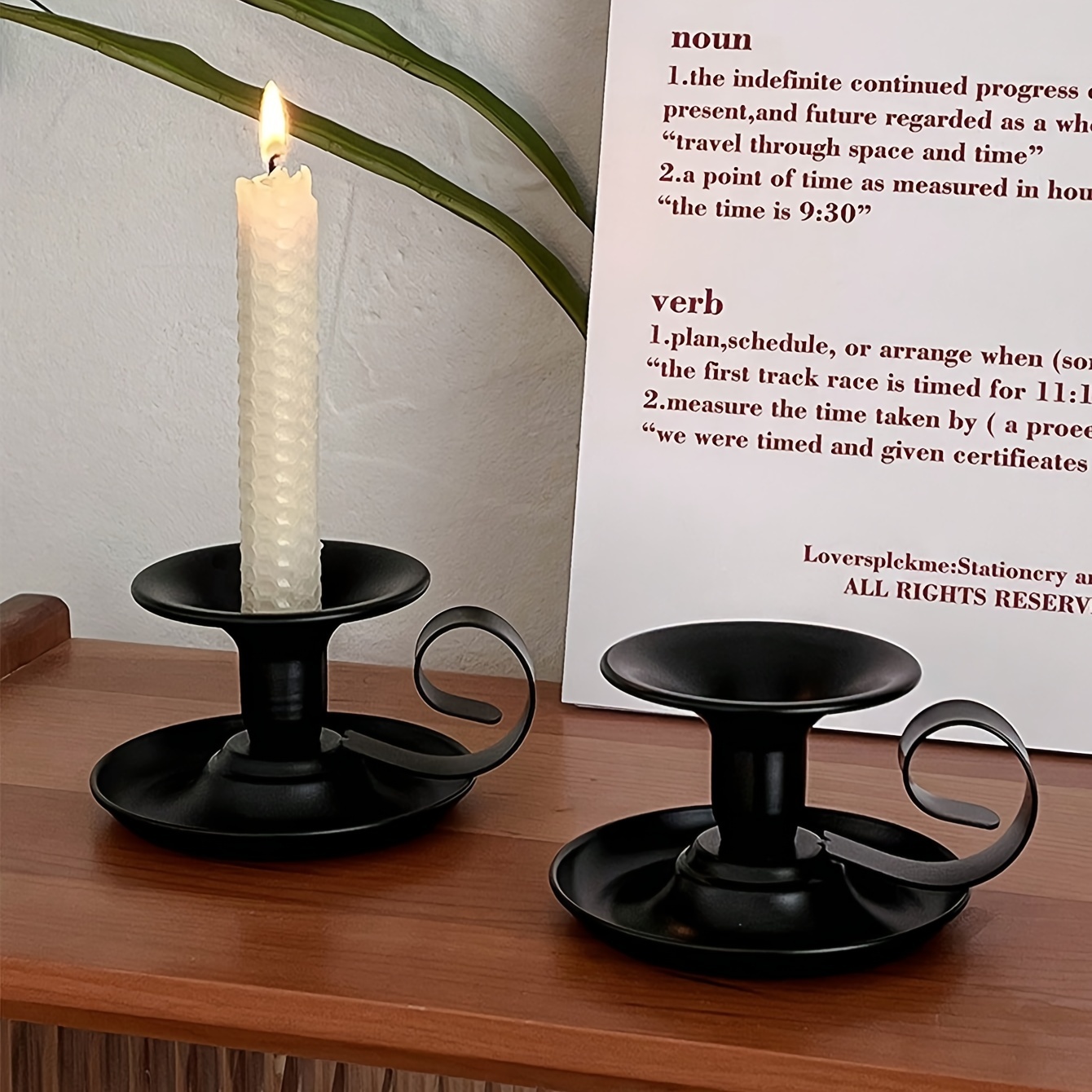 

1pc European Style Iron Candle Holder, Simple Light Luxury Metal Candle Base Single Head Retro Tea Cup Candle Holder