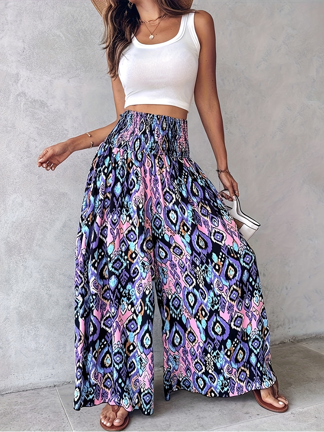 【美品】FLOWER PRINT PANTS Girls Floral Wide Leg Pants | Cute Girls' Clothes – Hayden Girls