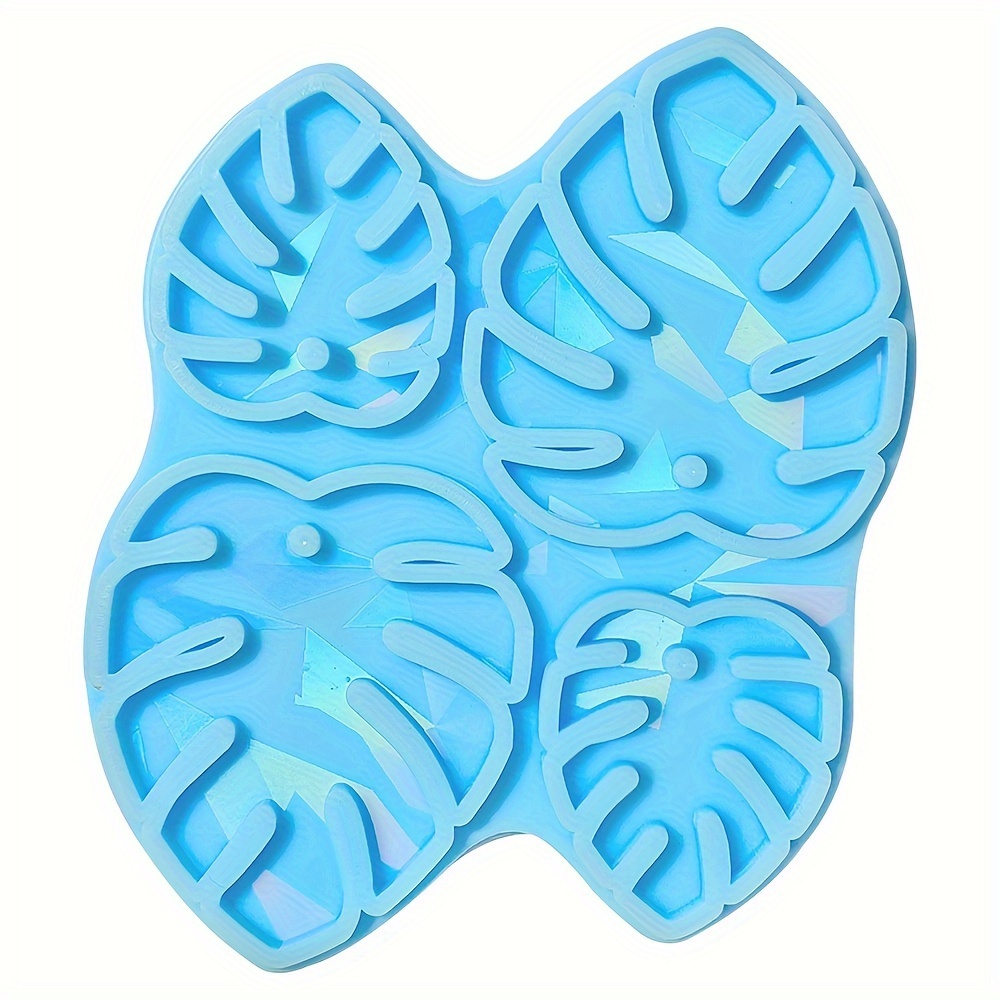 

1pc Holographic Leaf Earrings Silicone Mold - Diy Craft Resin For Pendants & Keychains, & Flexible With Iridescent , Gifts &