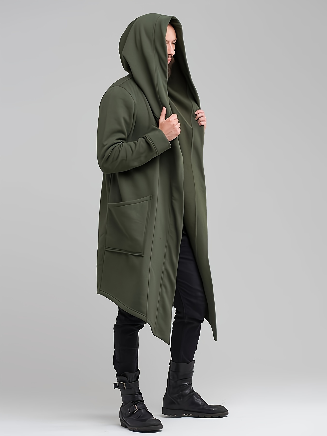 Long hooded hotsell cardigan mens