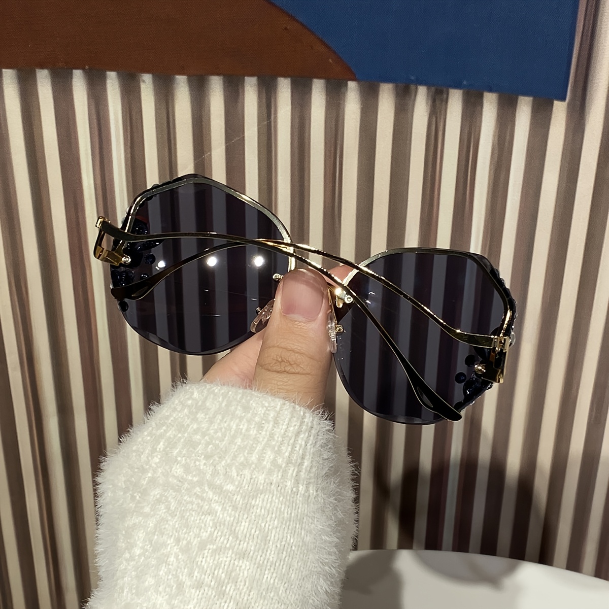 4 pairs womens metal round frameless heavy duty - Temu  display picture 2
