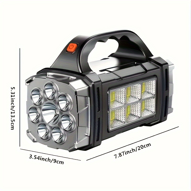 7 led solar power flashlight ni-mh rechargeable solar usb rechargeable led flashlight 2200mah ni mh battery