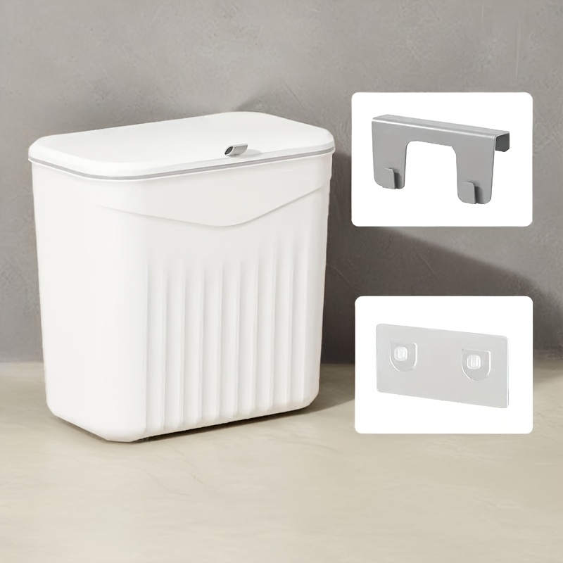 

Space-saving Wall-mounted Kitchen Trash Can With Lid - Pull-out Opening Mechanism, Plastic, Ideal For Bathroom & Living Room, Christmas, Halloween, Easter, Hanukkah, Thanksgiving