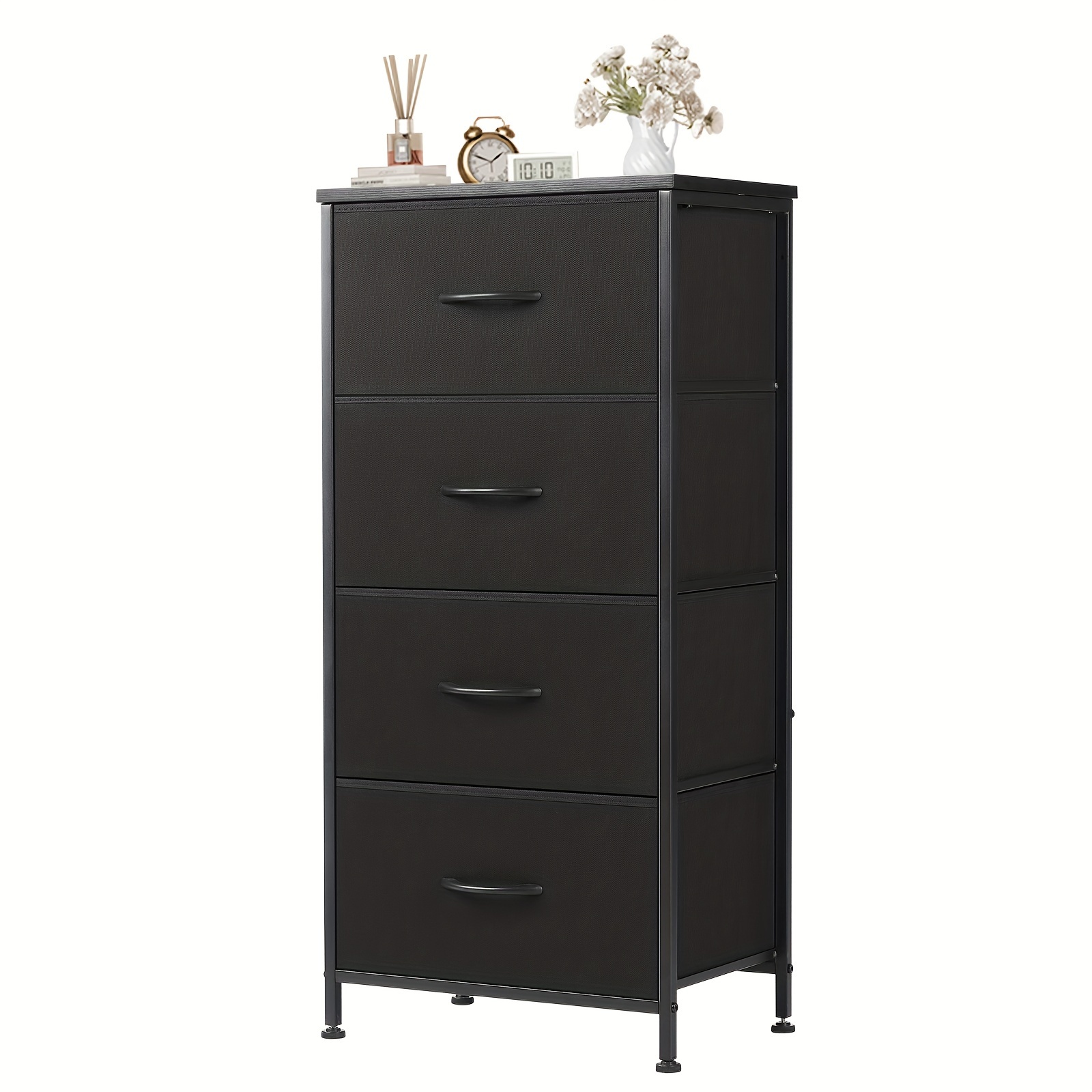 

Olixis Dresser With 4 Drawers, Fabric Closet Organizer, Dresser With Metal Frame, Chest Storage Tower For Outdoor, Living Room, Entryway