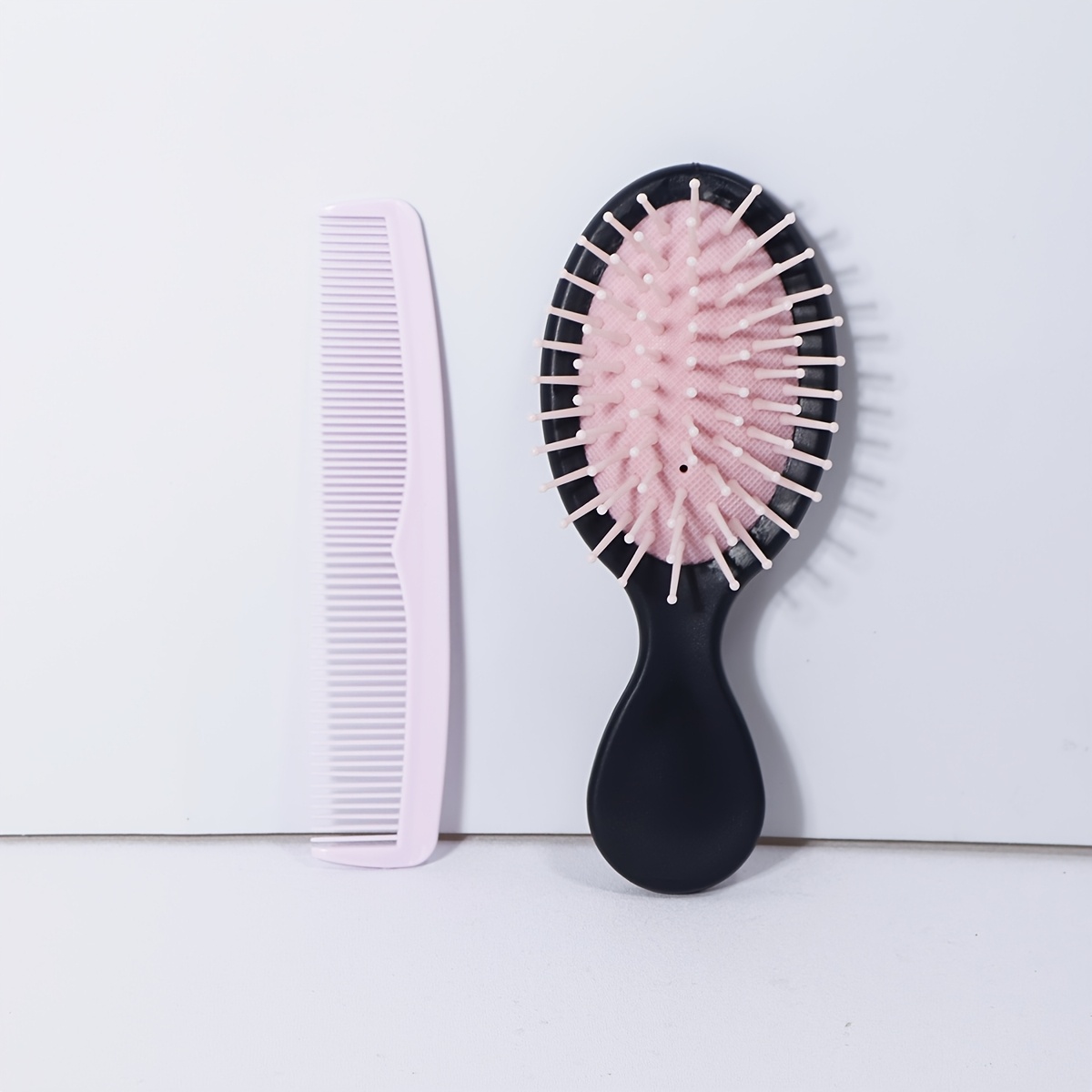 TEMU Set Of 2 Small Hair Brushes Made From Pp Material, Featuring A Air Cushion Design In . Massage Combs Are Perfect For Scalp Stimulation, Making