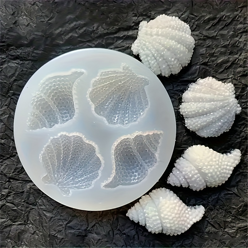 TEMU 1pc Of Conch Shell-shaped Silicone Mold For Crafts, Suitable For Clay, Aromatherapy, Plaster, And