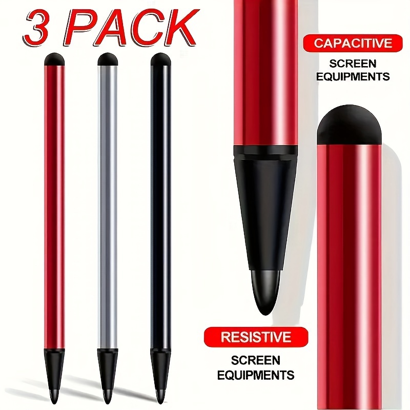 

3pcs 2in 1 Phone , Dual-functions Stylus Pen For Iphone 14 11 Pro Max X S23 S22 5g Plus Tablets, For Ipad Air Tab Gps Pda