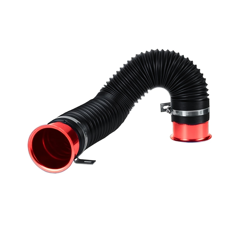 TEMU 76mm Car Cold Intake Inlet Pipe Adjustable Tube Hose Cold Feed Duct Pipe