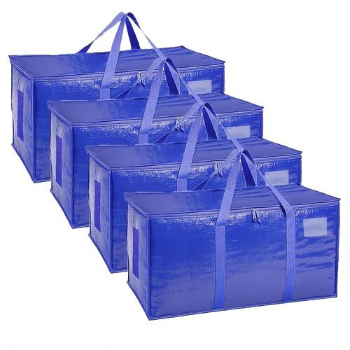 lidded clothing storage bag 4 6 pack heavy duty moving bag clothing storage laundry bag solutions blue