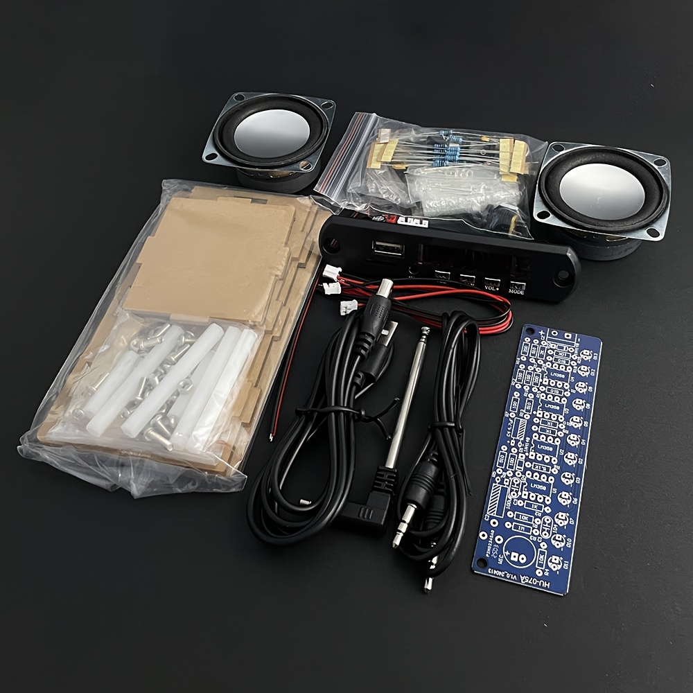 science education kit audio diy scrap kit for soldering practice with acrylic shell   beginners and diy makers ideal gift for friends