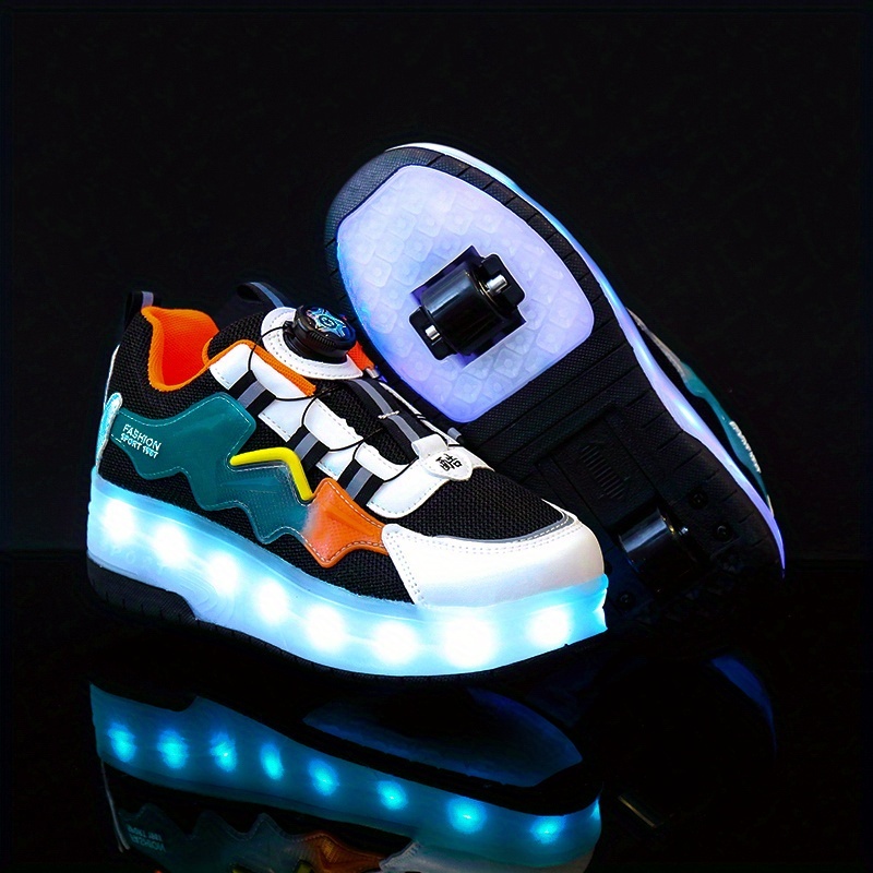 Zapatillas Led Tenis Negros Con Luz Zapatillas De Patinaje Con Luz