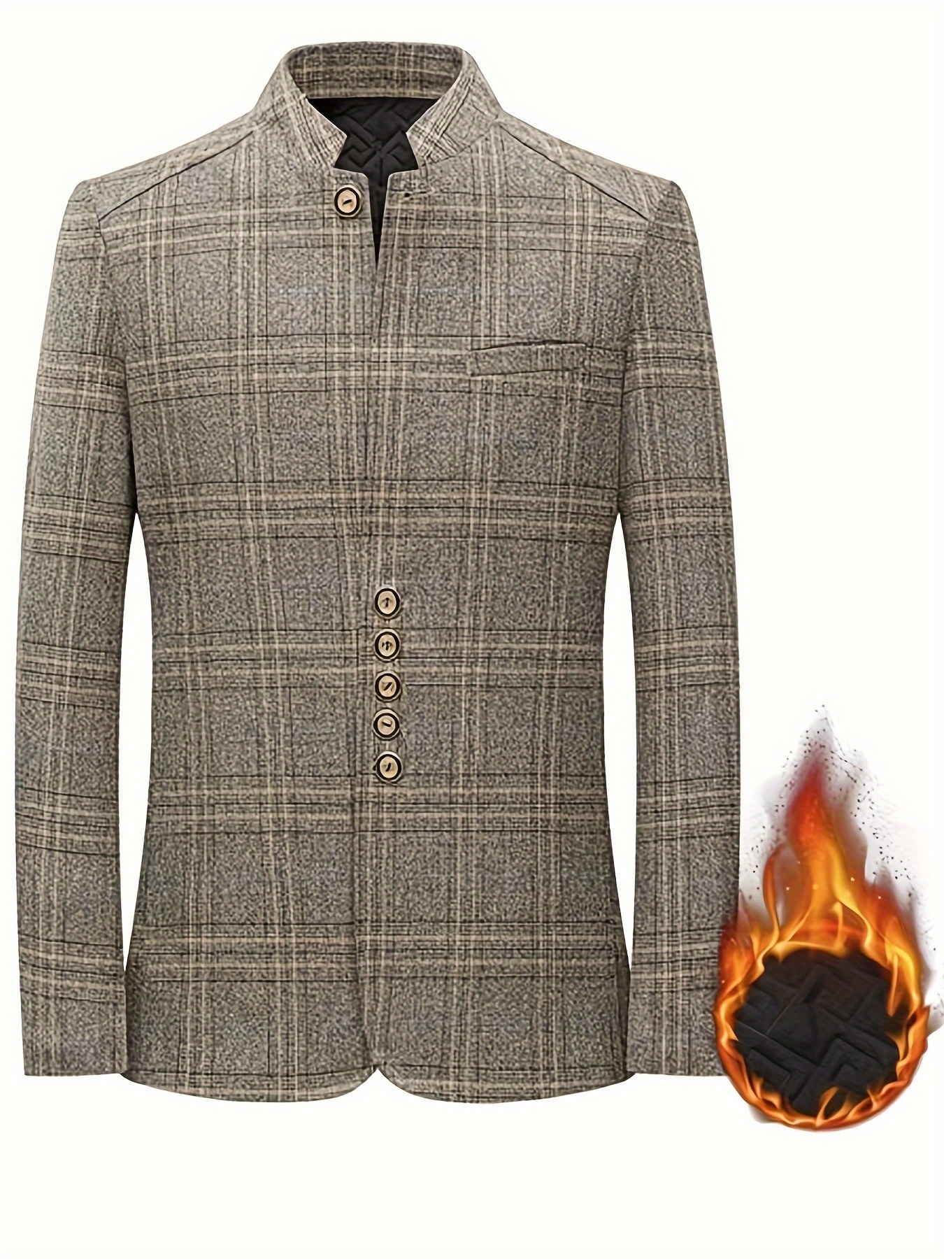 Men's Stand-up Collar Zhongshan Suit Jacket | Versatile Year-Round Blazer