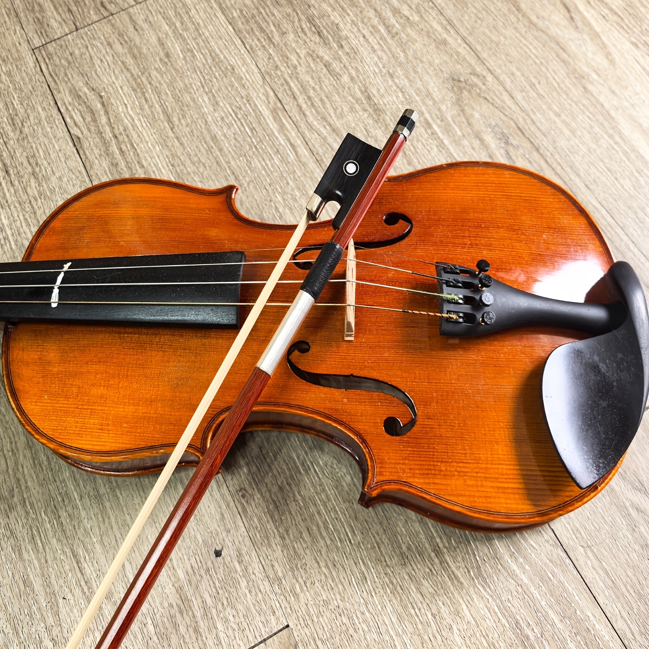 TEMU de violon professionnel 4/4 avec manche en bois - Convient pour et la performance, pour débutants et joueurs avancés, équilibrable pour violon