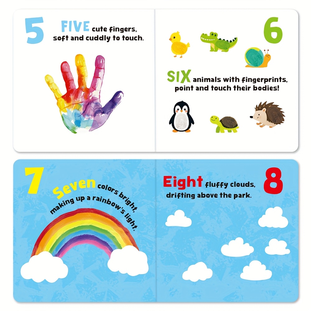 Number 123 Children's Touch Book for Counting Skills