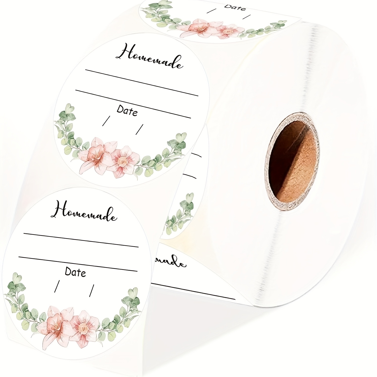 500pcs Of Watercolor Floral Canning Labels - 5.08 Cm Date And Contents Stickers For Mason Jars And Spice Containers - Easy To Peel And Stick, Ideal For Food Storage And Organization, Food Jars