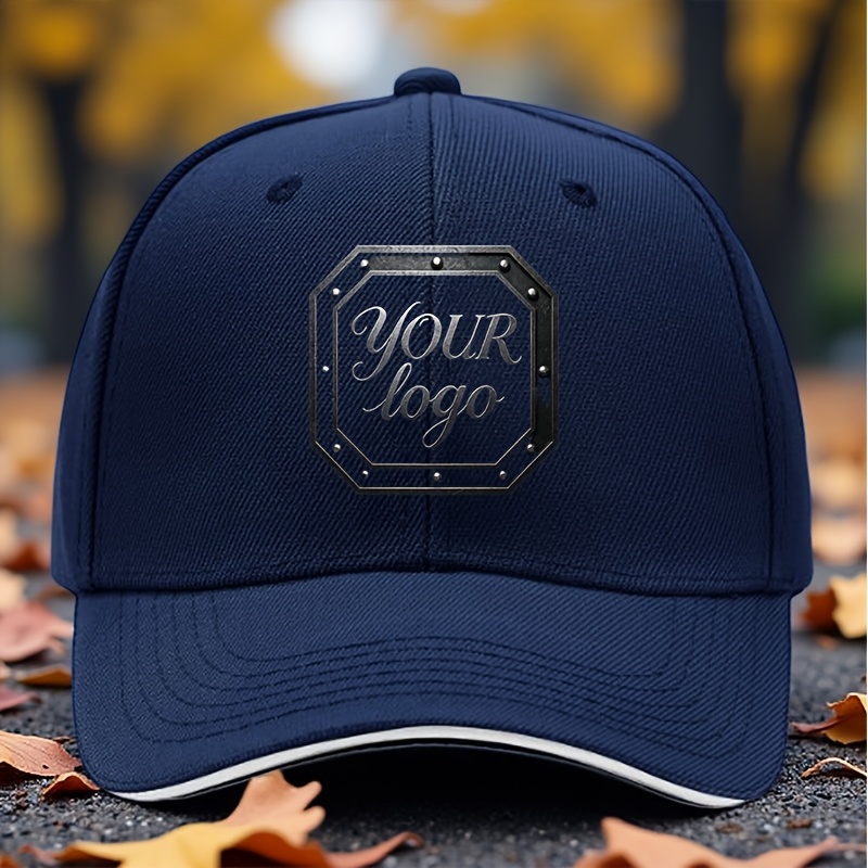 TEMU Gorra de béisbol personalizada Laitu, ajustable, de poliéster, para hombres y mujeres - Utiliza tu texto , foto para personalización - Una