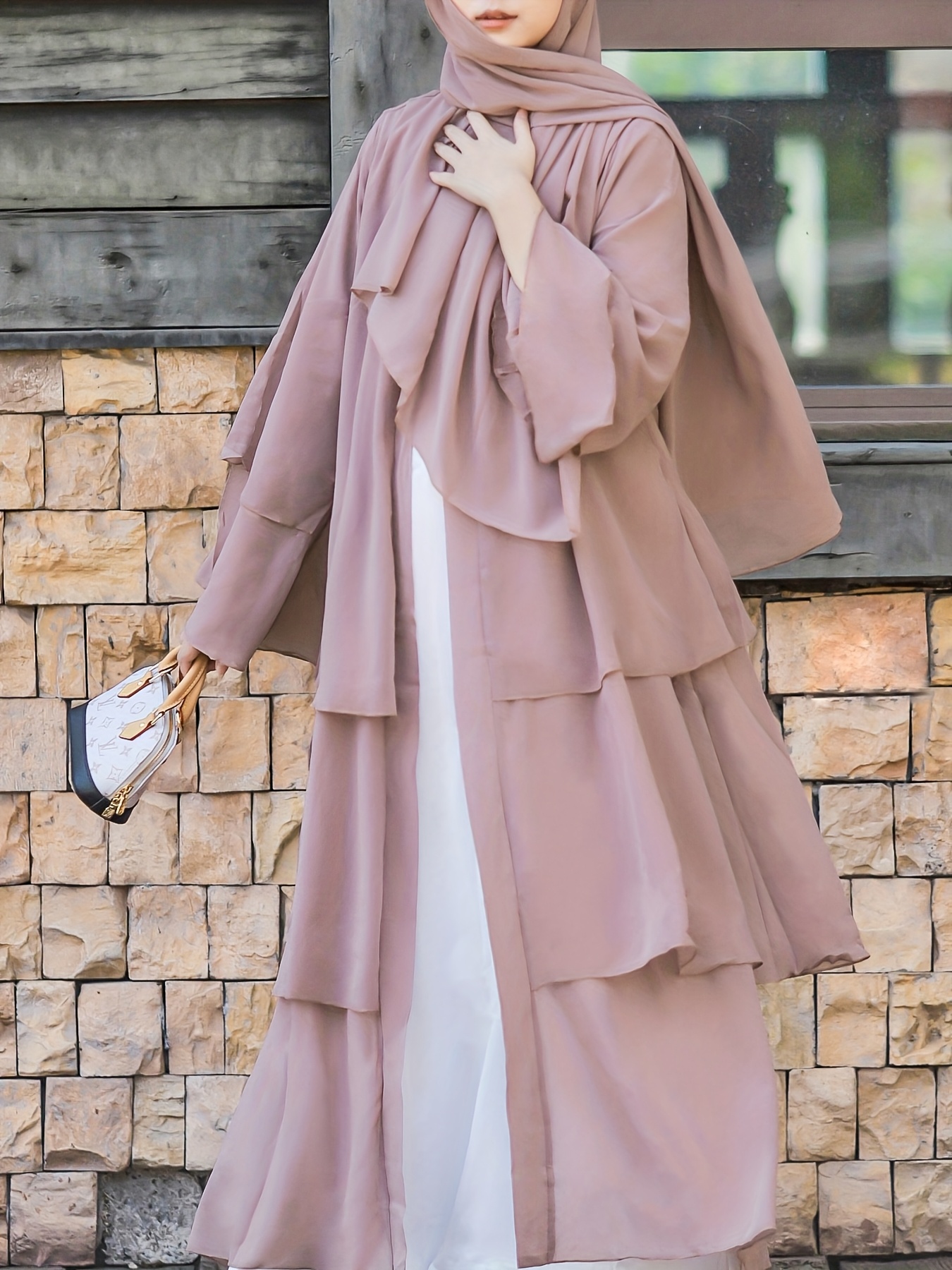 long sleeve hot pink midi dress Crepe Long-Sleeve Fuchsia Midi Dress — Made in Spain