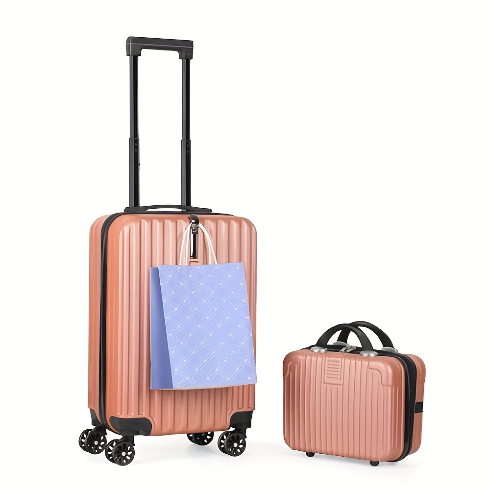 TEMU "travel Set Of 2 Luggage Hooks With Matching Suitcases (20" + 14") - 4 Color Options For Stylish And Convenient "