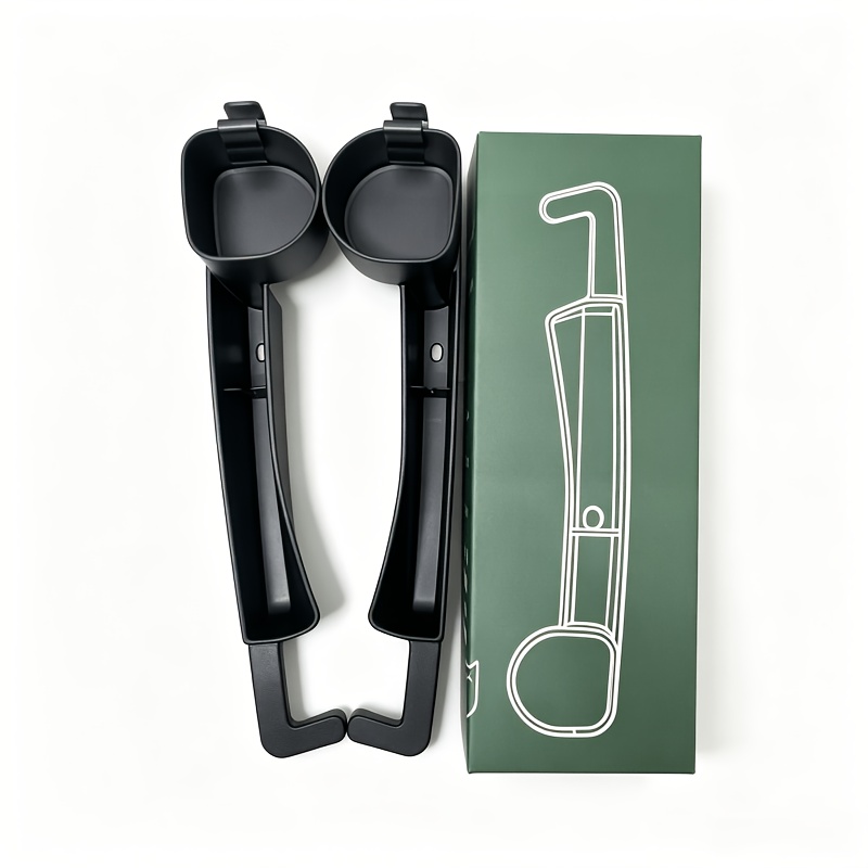 TEMU 2pcs Car Seat Filler With Cup Holder And Hook, Car Seat Accessories, Seat Wedge With Storage Slot For Phone, Keys, Cards, And Sundries, Suitable