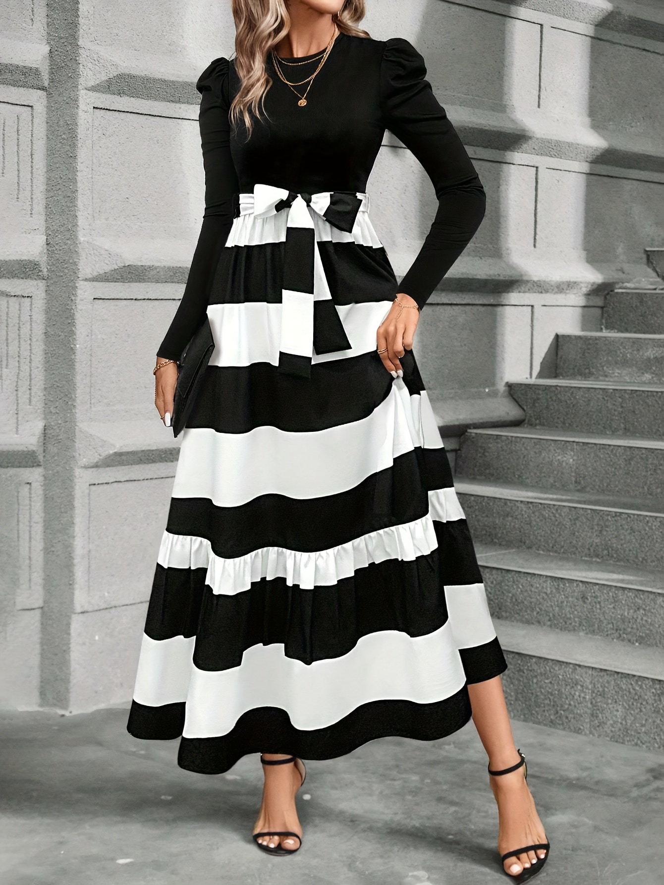 chinese dress ladies Hadley Satin A Line Dress – SEROYA main image 0