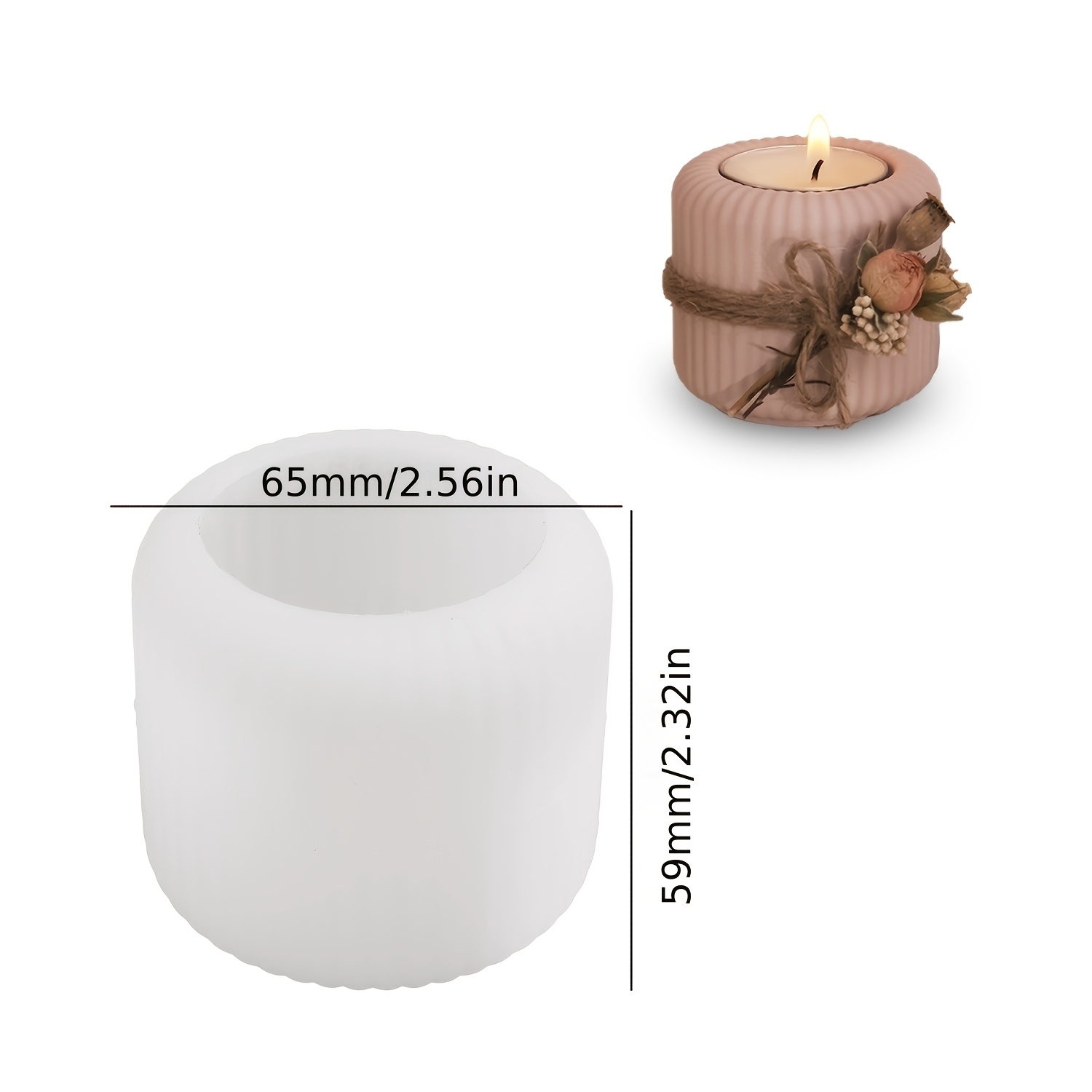 E-shop Tonform, Kerzenhalter Teelichthalter Kerzenständer Silikonform, strapazierfähiges Silikonmaterial für DIY-Gips-, Beton- Kerzenherstellung