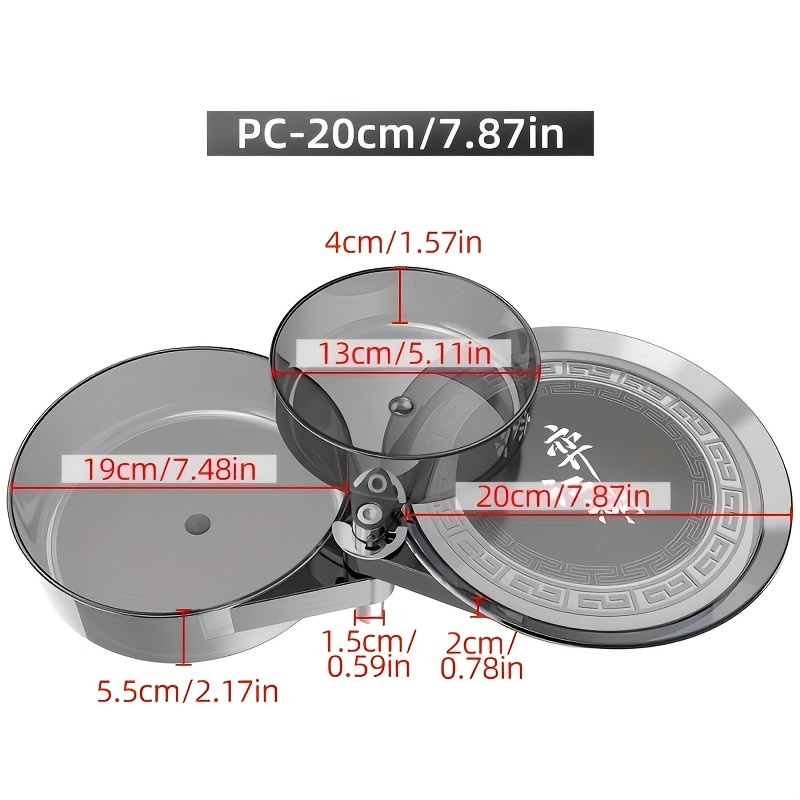 Image of Yuzhiyuan 1pc Fishing Bait Tray, Large-capacity 3-layer 360° Rotatable, Thickened & Fishing Tackle Accessory