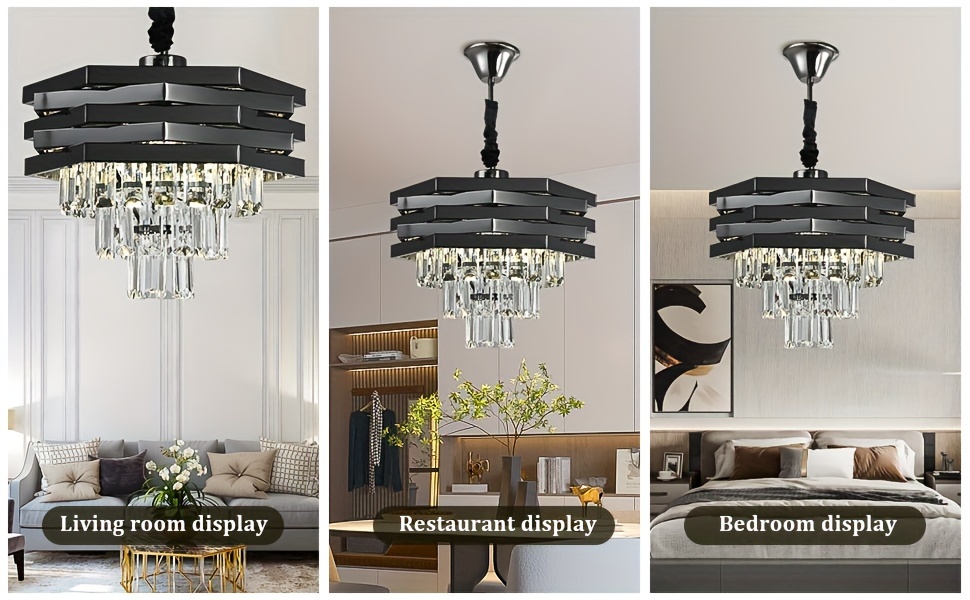 Modern Crystal Chandelier Golden Round Chandeliers Dining - Temu