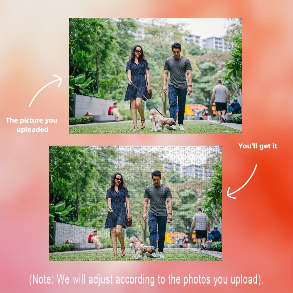Personalized Photo Puzzle with Your Own Picture, Custom Gift