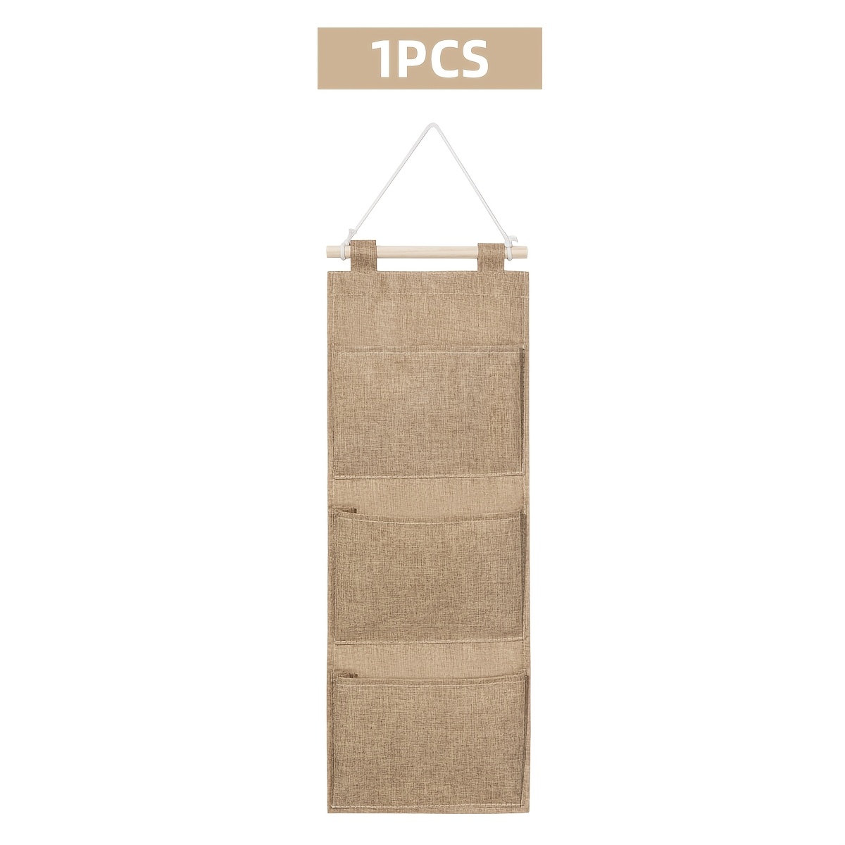 TEMU Material 3-pocket Hanging Storage Bag, Multifunctional Organizer, Suitable For Living Room, Bedroom, Kitchen, Holiday Gift, Storage Bag. Ideal