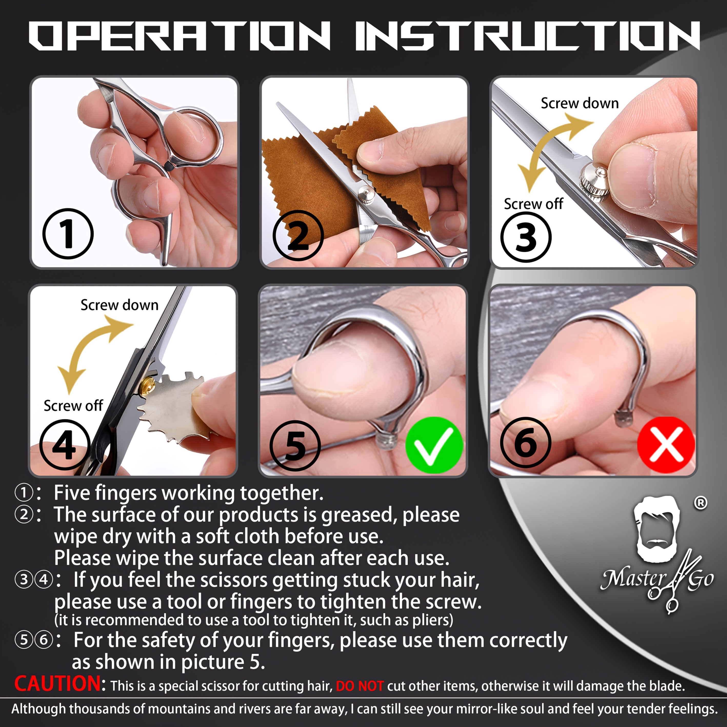 13 pcs 理发剪刀套件，专业理发剪带理发剪刀稀剪，理发剪剪，男士剪发混合沙龙剪刀 商品详情 8