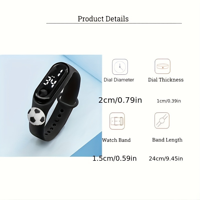 Smart Soccer Ball Electronic Watch for Trendy Sports Lovers