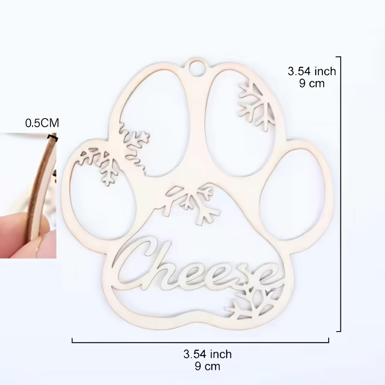 TEMU Ornamento da Appendere Personalizzato in Legno con /Testo - Design e di per Decorazioni 'Albero di Natale, Targhetta Regalo, Artificiale con