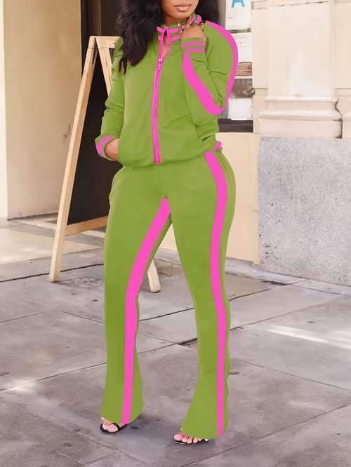 FUPHINE Women's Two Piece Outfits Lounge Jogger Set Long