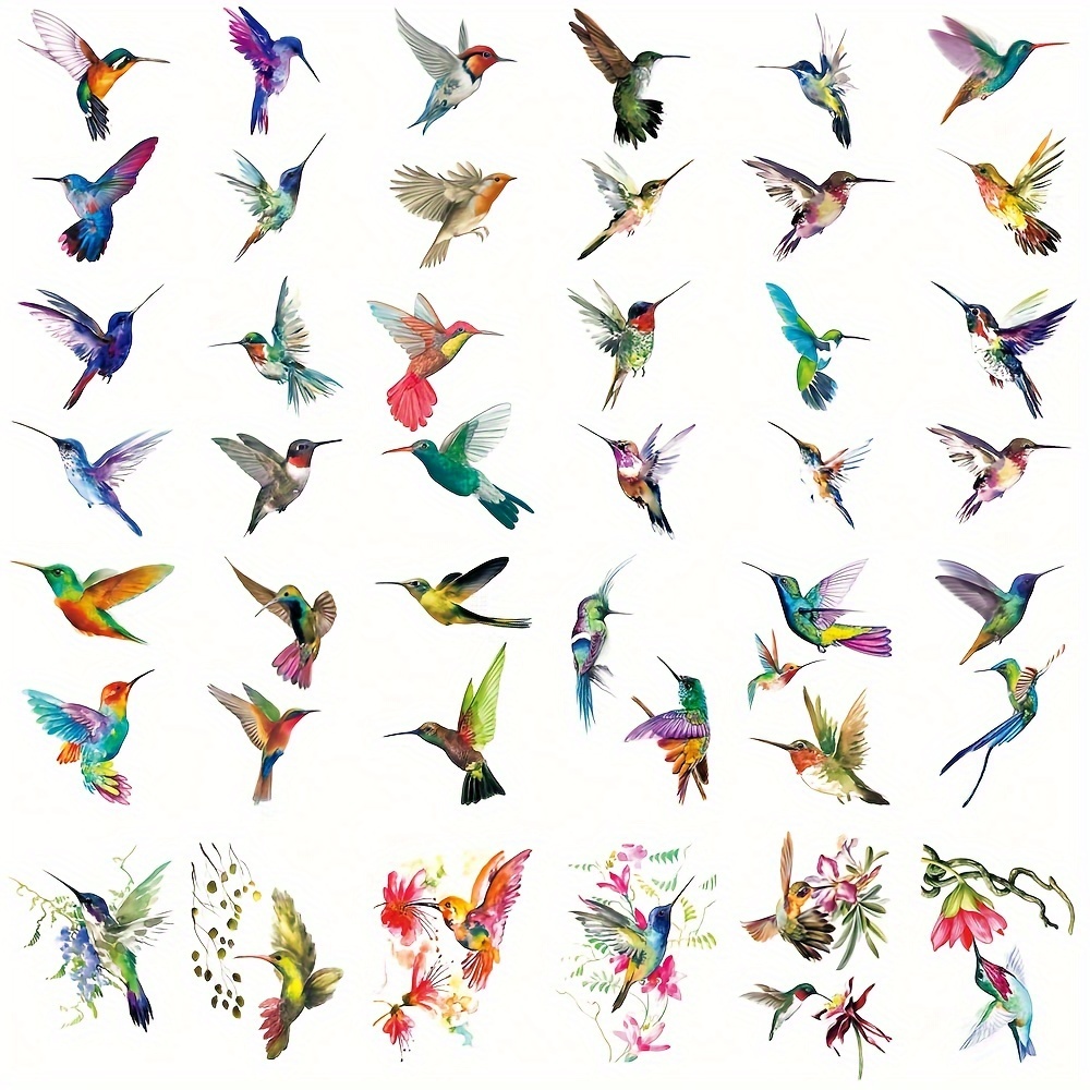 

24pcs Hummingbird Temporary Tattoo Sticker Face Tattoos Body Art Waterproof Hand Fake Stickers