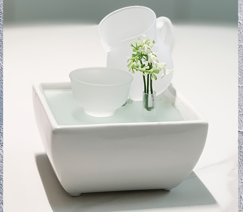 Glass Tabletop Fountain Office Tabletop Water Fountain Home Temu