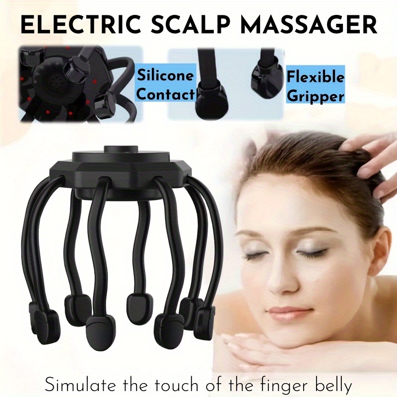 

Electric Scalp Massager, Head Massager Scalp Stress Relax, Kneading Hair Massage With 3 , 360 Degree Head Massager, Cordless Portable Head Scratcher For Stress Relax