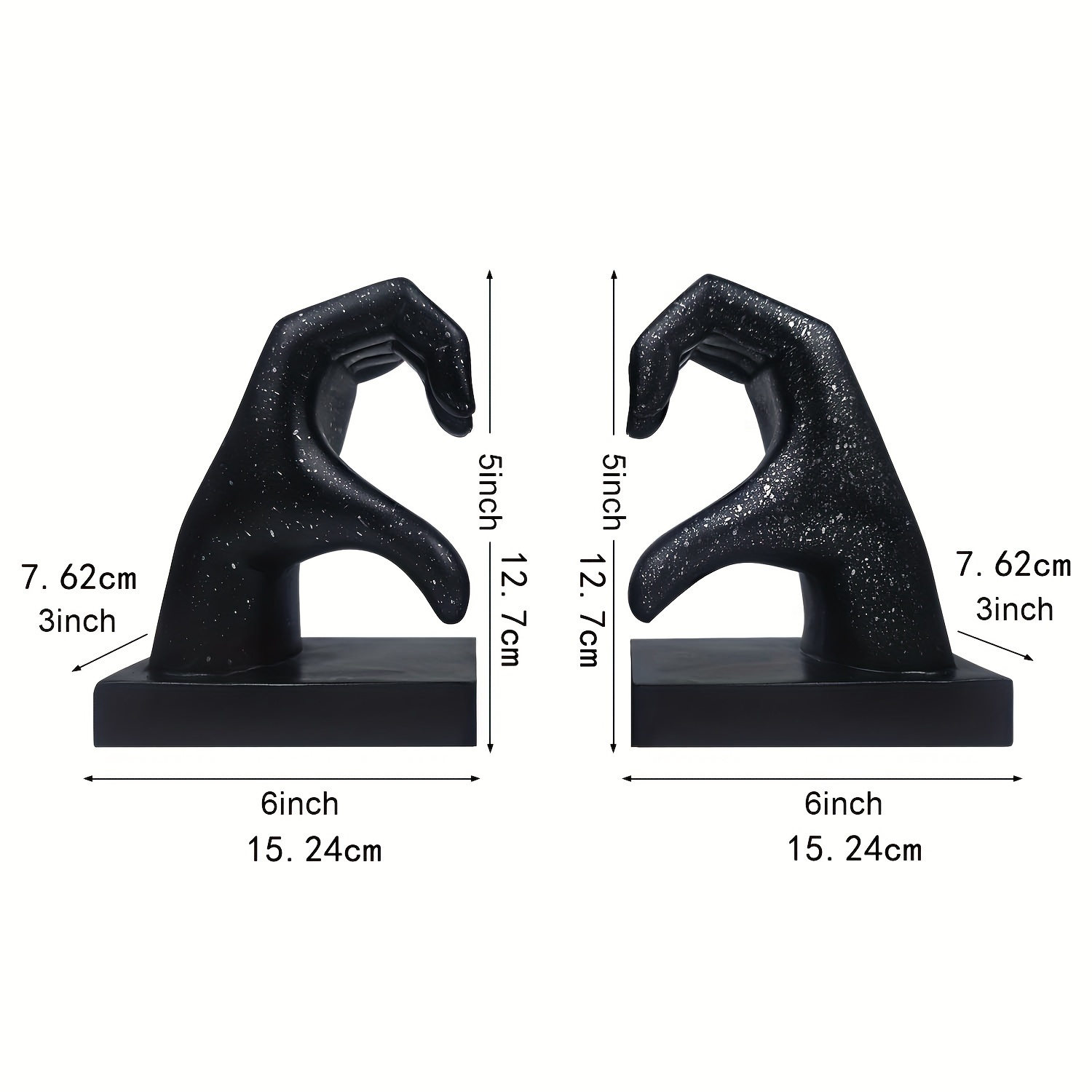 2 Pack Wood Bookends, Marble Pink Gold Non-Skid Book Ends For Heave Books, Decorative Bookends For Shelves Desk, Book Stoppers Book