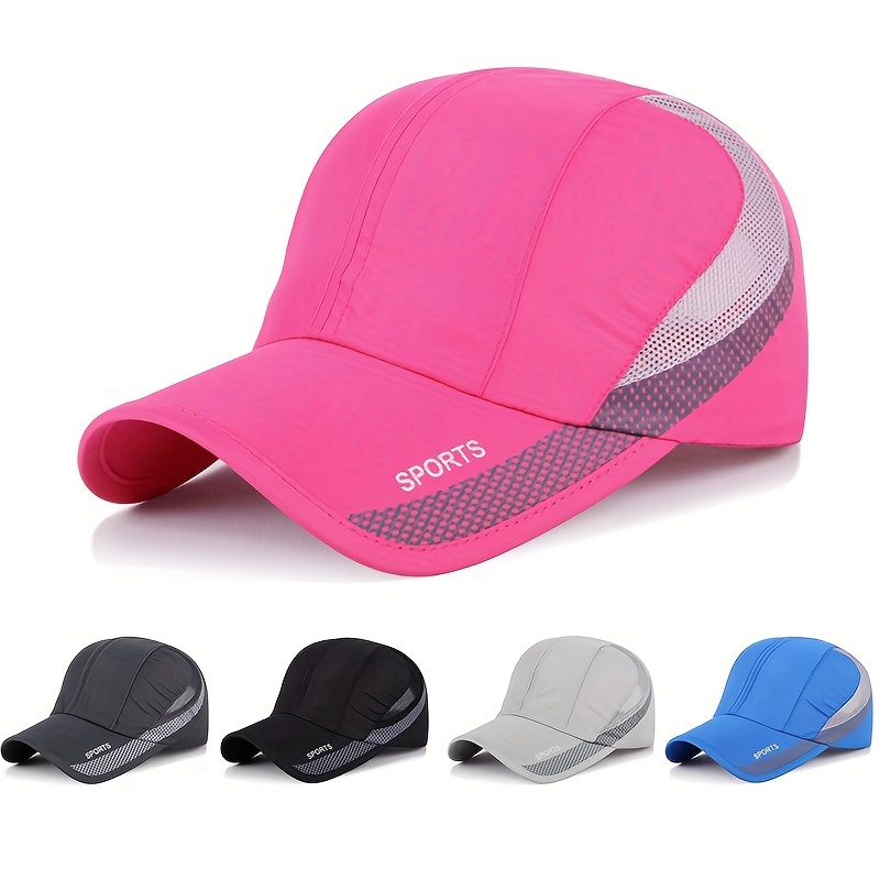 1pc Men's Summer Quick Drying Baseball Casual Breathable Mesh Hat, Outdoor UV Protection Sunshade Temu