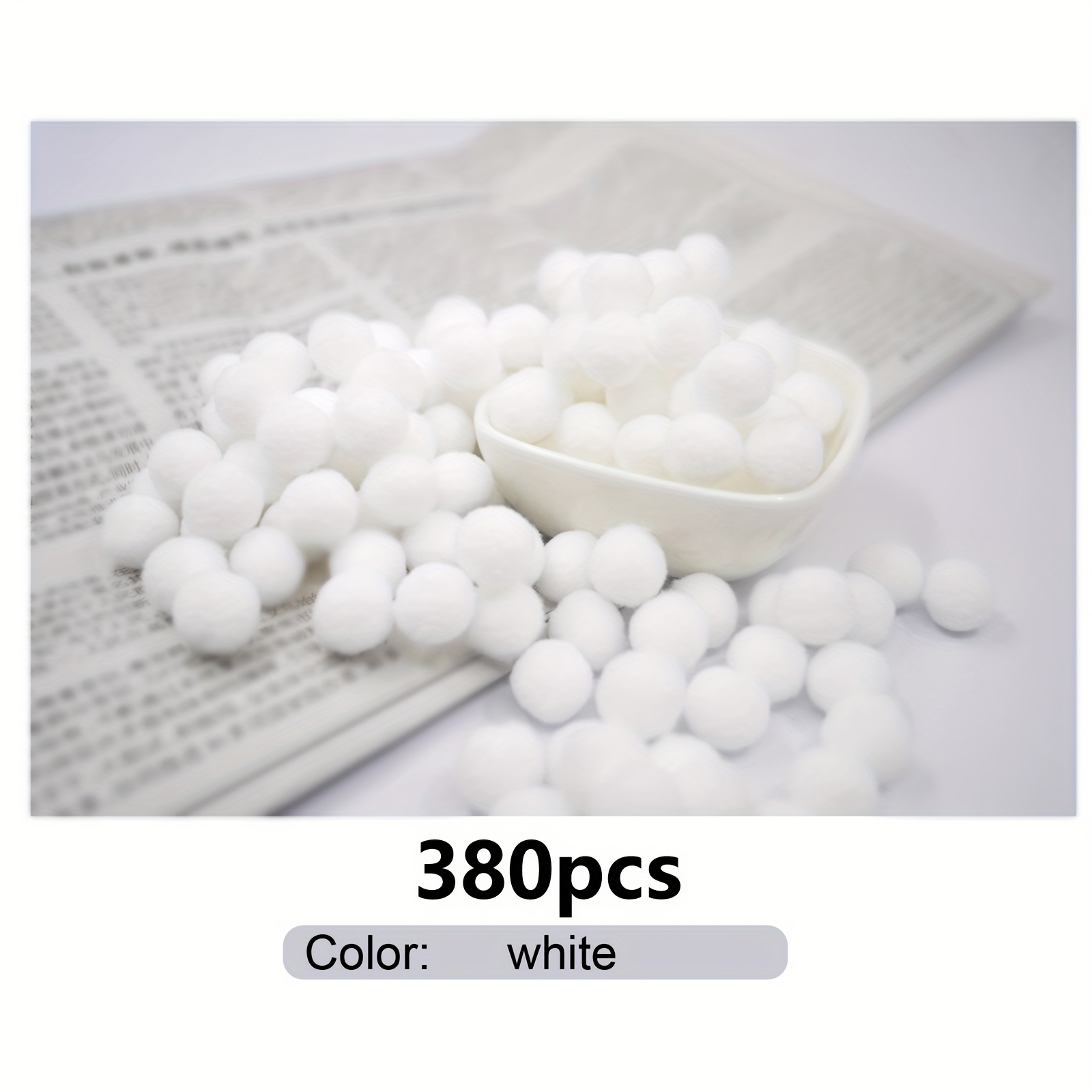 Image of 380pcs 0.59inch (1.5cm) Colorful Christmas Mini Balls For Holiday Party Decorations And Craft Diy, Random Assorted Colors