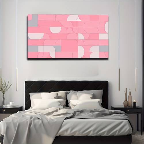 item picture large size unframed oil painting spray painting restrained abstract geometric figures 50x100cm and 20x40 inches party gifts let people suitable for gym theater dance hall and other wall decoration